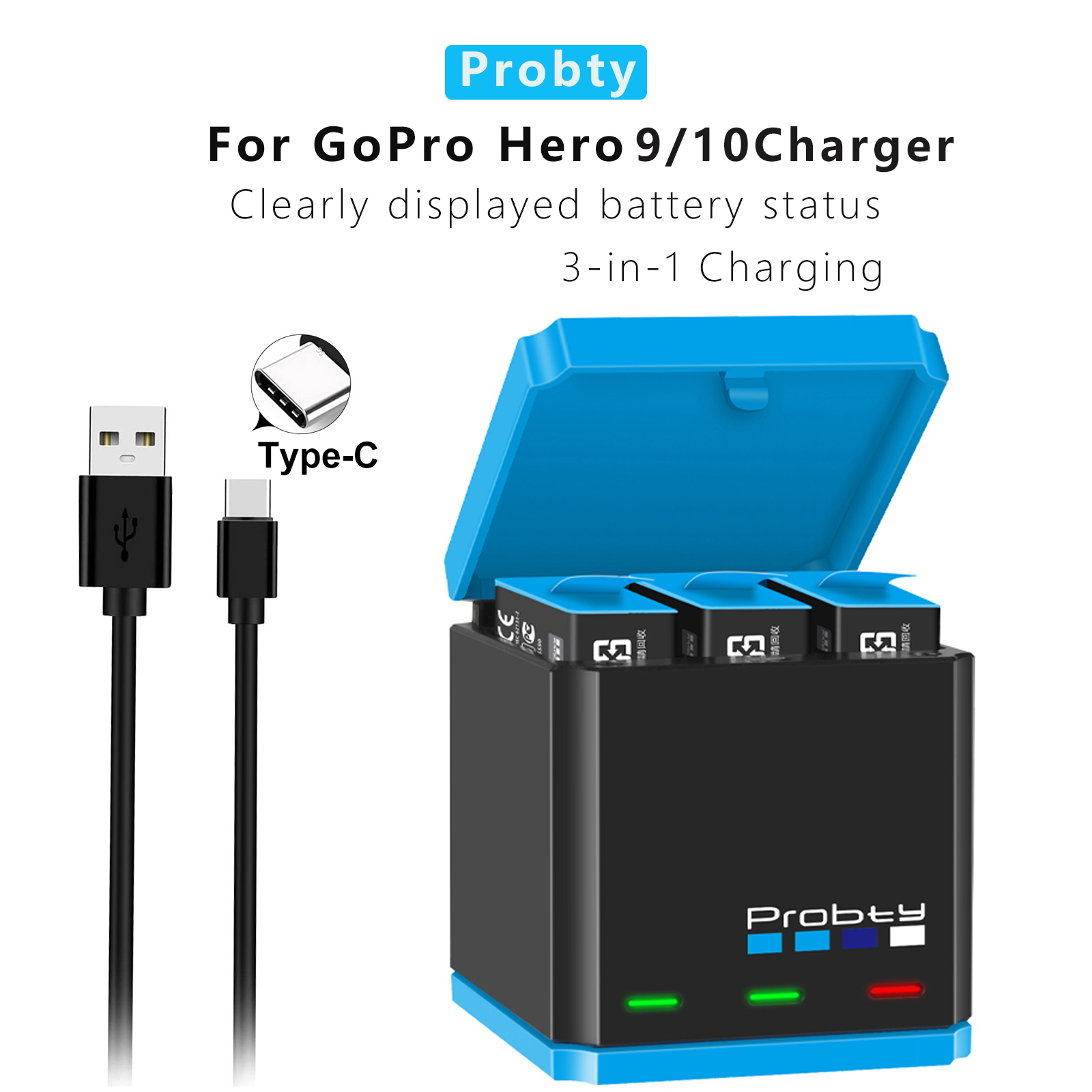 For GoPro 12 11 10 Charger, Fa - đánh giá và giá Sports Equipment Cabinet
