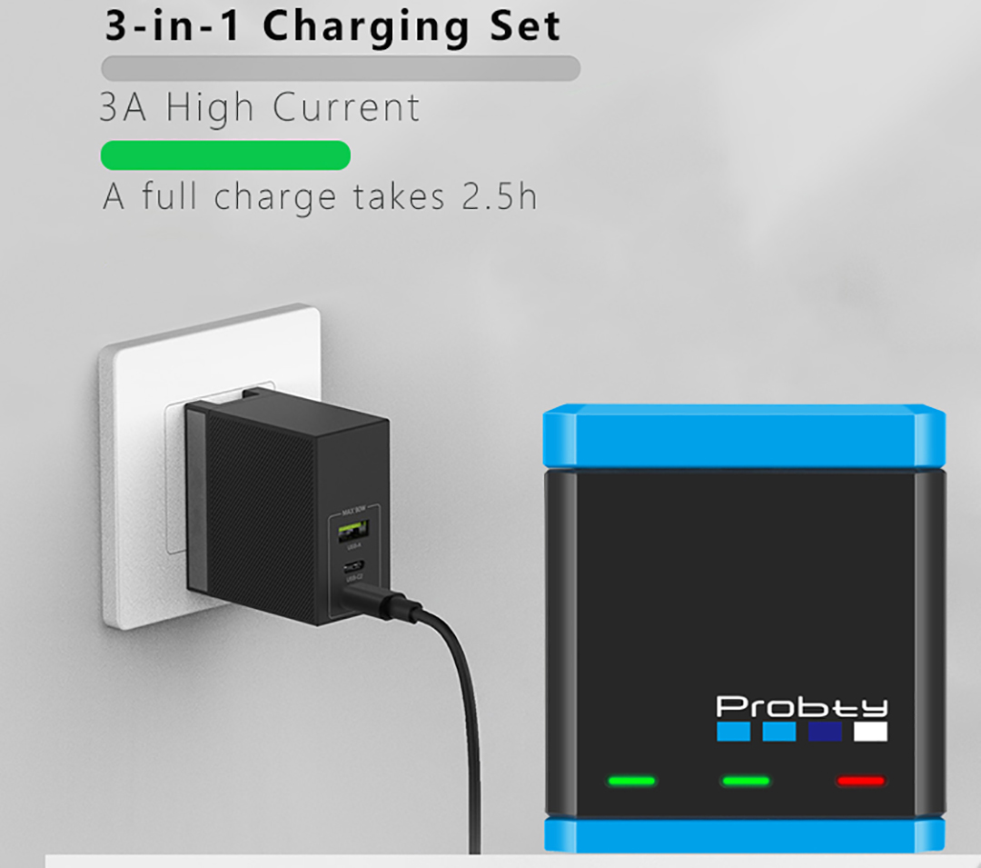 For GoPro 12 11 10 Charger, Fa - đánh giá và giá Sports Equipment Cabinet