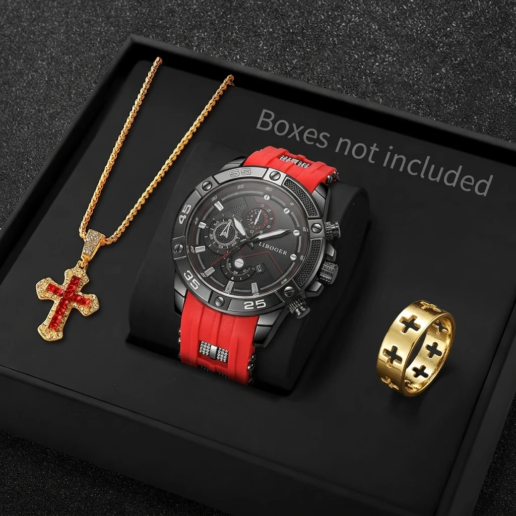 3PCS Fashion Male Sports Watch - đánh giá và giá Sports Equipment Cabinet